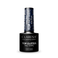 CLARESA Top hybrydowy GLITTER BLUE No Wipe - 5g