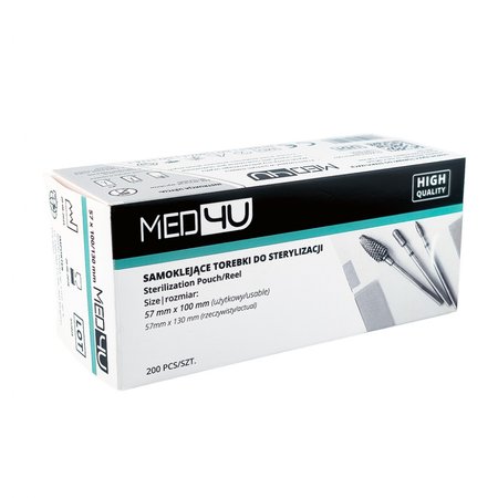 NAIL4U Torebki do sterylizacji samoklejące 57x100mm - 200 sztuk