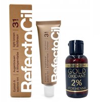 REFECTOCIL Henna żelowa JASNY BRĄZ 3.1 + Woda Scandic Line 2%