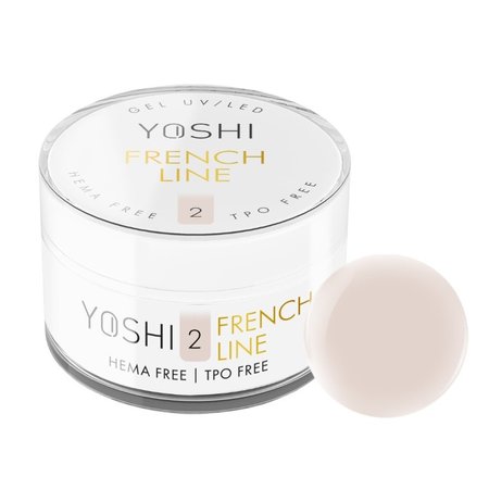 YOSHI Żel budujący samopoziomujący French Line No 2 - 15ml - MAŁY