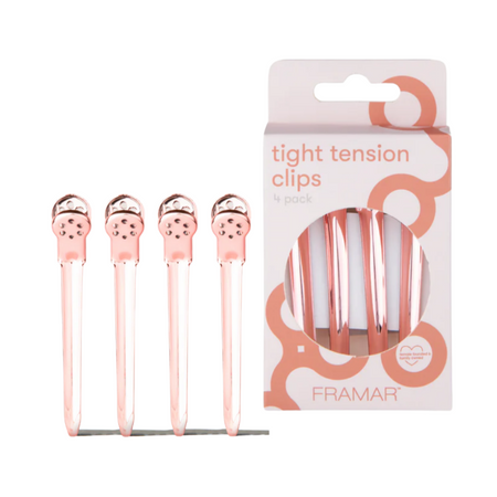 FRAMAR Klipsy do włosów TIGHT TENSION ROSE GOLD - 4 sztuki