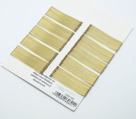 IZA Wsuwki do włosów dwie kulki ZŁOTE POŁYSK 6cm - 100 sztuk