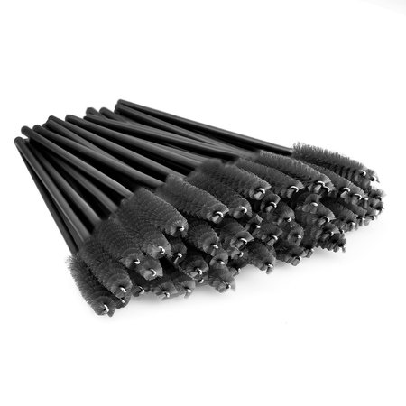 CLAVIER Szczoteczki do rzęs Czarne - 50 sztuk - CAŁE OPAKOWANIE