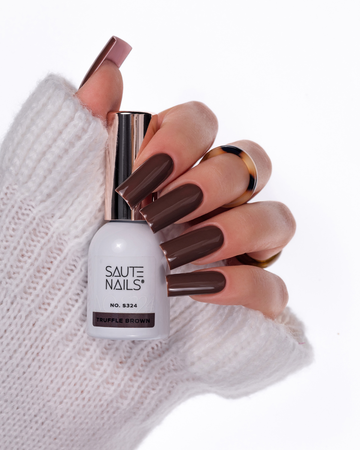 SAUTE NAILS Lakier hybrydowy S324 TRUFFLE BROWN - 8ml