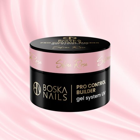 BOSKA NAILS Żel budujący do paznokci PRO CONTROL BUILDER - Shine Rose - 50ml - DUŻY
