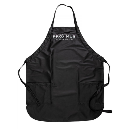 PROXIMUS Fartuch fryzjerski barberski z logo Czarny
