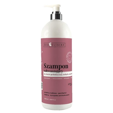 BIOELIXIRE Szampon do włosów farbowanych ZAKWASZAJĄCY - 1000ml