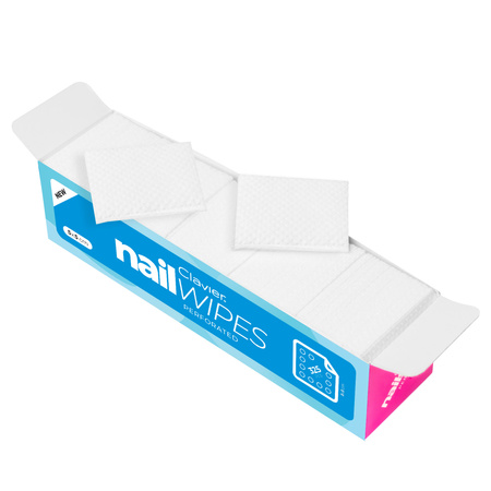 CLAVIER Waciki bezpyłowe perforowane do paznokci Nail Wipes 5x5 cm – 325 sztuk