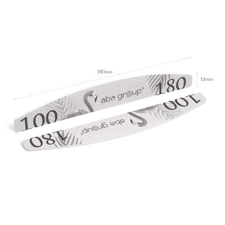 ABA GROUP Pilniki do paznokci PÓŁKSIĘŻYC 100/180 Slim - 25 sztuk