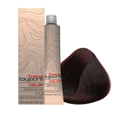 TREND TOUJOURS Farba do włosów - Light Mohogany Brown/Jasny Mahoniowy Brąz - 5.5 - 100ml