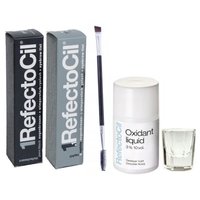 REFECTOCIL Henna Czarna + Grafitowa woda w płynie LIQUID 3% kieliszek pędzelek