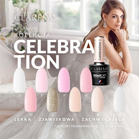 CLARESA Lakier hybrydowy CELEBRATION 6 - 5g