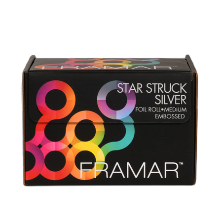 FRAMAR Folia fryzjerska aluminiowa Rolka STAR STRUCK SILVER 97,5m