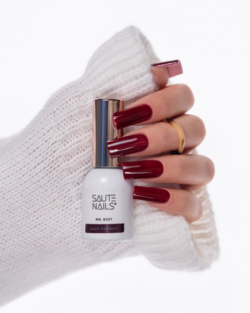 SAUTE NAILS Lakier hybrydowy S327 DEEP CHERRY - 8ml