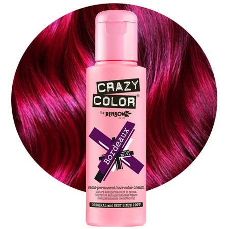 CRAZY COLOR Krem do koloryzacji włosów No. 51 - Bordeaux - 100ml