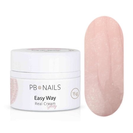 PB NAILS Żel budujący Easy Way - Real Cream Glossy - 50g - DUŻY