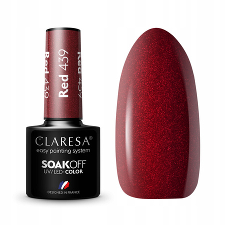 CLARESA Lakier hybrydowy RED 439 - 5g