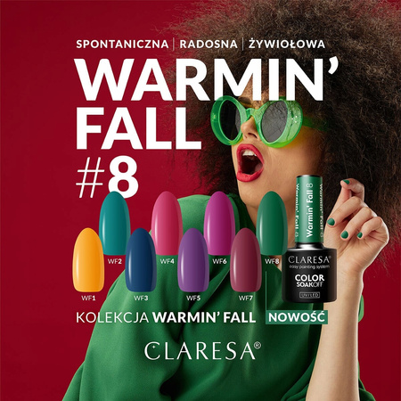 CLARESA Lakier hybrydowy WARMIN FALL 8 - 5g