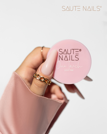 SAUTE NAILS Żel budujący do paznokci ONE TOUCH - LIGHT PINK - 30g - MAŁY