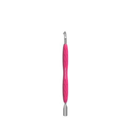STALEKS Kopytko do manicure Gummy z silikonową rękojeścią UNIQ 10 TYPE 4.2  (popychacz wąski zaokrąglony i ostrze wygięte) - PQ-10/4.2
