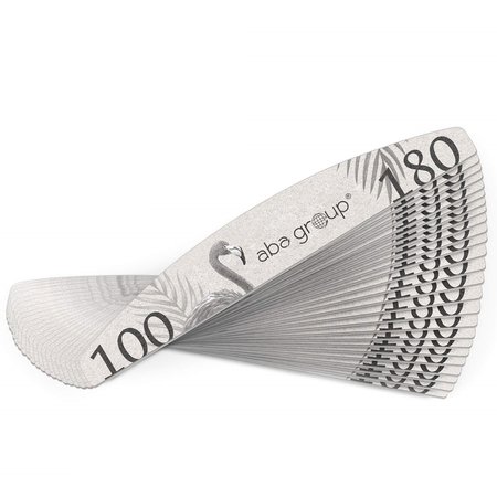 ABA GROUP Pilniki do paznokci PÓŁKSIĘŻYC 100/180 Standard - 25 sztuk