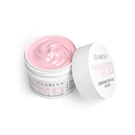 CLARESA Żel budujący do paznokci RUBBER GEL 8 - 90g - DUŻY