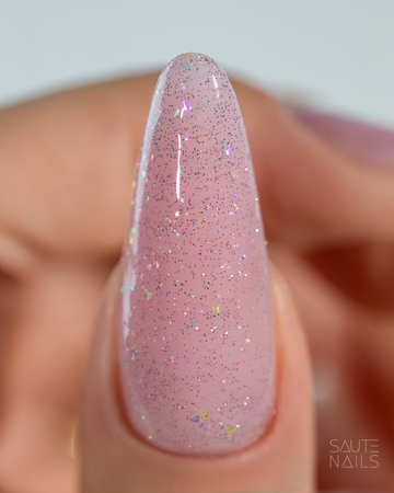 SAUTE NAILS Top hybrydowy SILVER FLASH TOP NO WIPE - 8ml