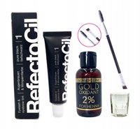 REFECTOCIL Henna żelowa CZARNA 1 + Woda Scandic Line 2% + Pędzelek + Kieliszek