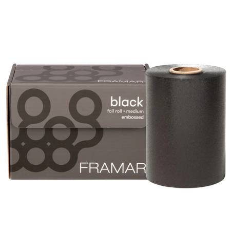 FRAMAR Folia fryzjerska aluminiowa Rolka BACK IN BLACK 101m