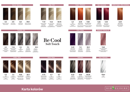 BIOELIXIRE Kwasowa farba do włosów Be Cool SOFT TOUCH - 8.0 Jasny blond / Light Blonde - 60ml