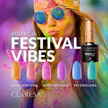 CLARESA Lakier hybrydowy FESTIVAL VIBES 1 - 5g