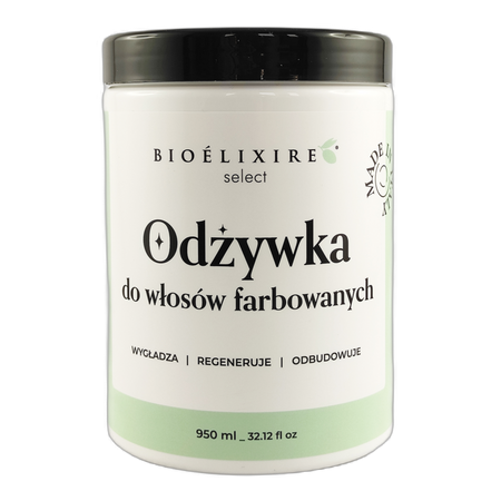 BIOELIXIRE Odżywka do włosów farbowanych - 950ml - UWAGA! DOBRZE ZABEZPIECZYĆ PRZED WYLANIEM