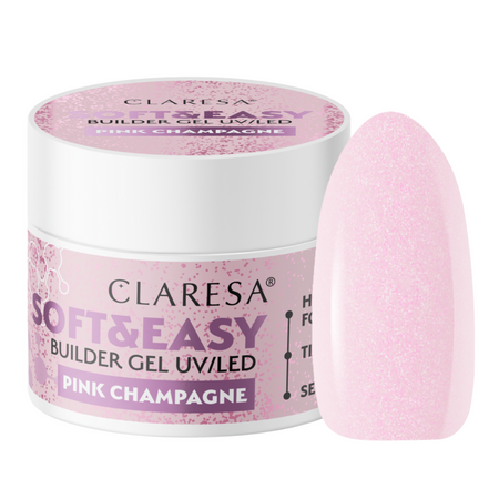 CLARESA Żel budujący do paznokci Soft&Easy PINK CHAMPAGNE - 90g