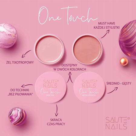 SAUTE NAILS Żel budujący budujący One Touch - NATURAL EXTENSION - 50g