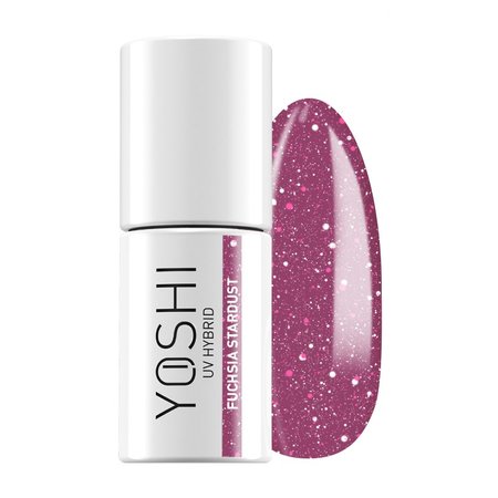 YOSHI Lakier hybrydowy Fuchsia Stardust 6ml - 524
