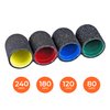 CLAVIER Kapturki ścierne do frezarki PodoCaps 13mm MIX gradacji - 20szt + nośnik