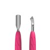 STALEKS Kopytko do manicure Gummy z silikonową rękojeścią UNIQ 10 TYPE 4.2  (popychacz wąski zaokrąglony i ostrze wygięte) - PQ-10/4.2