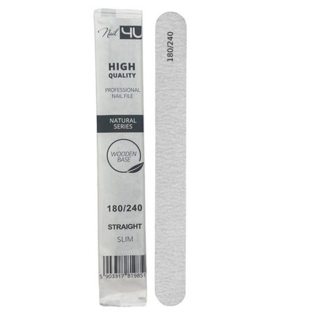 Nail4U Pilnik do paznokci PROSTY (STRAIGHT) 180/240 - SLIM - 1 sztuka