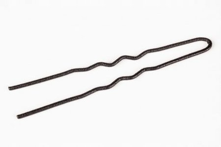 IZA Kokówki do włosów karbowane 45 mm  CZARNE MATOWE - 20 sztuk