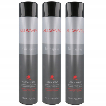 ALLWAVES Zestaw Lakier do włosów - 3x750ml