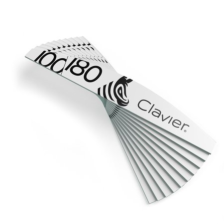 CLAVIER Pilniki do paznokci ZEBERKA 100/180 Zielone - 10 sztuk