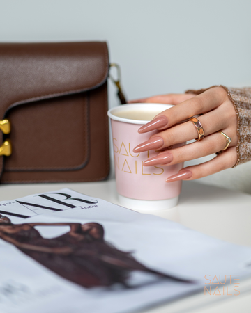 SAUTE NAILS Lakier hybrydowy S301 OAT MOCHA - 8ml