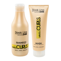 STAPIZ Zestaw do włosów kręconych WAVES&CURLS 300ml + 250ml