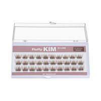 MUA STORE Kępki rzęs FLUFFY KIM W-line skręt C - 10mm - BRĄZOWE