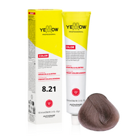 ALFAPARF YELLOW Farba do włosów 8.21 - Bardzo jasny fioletowy popielaty blond - 100ml