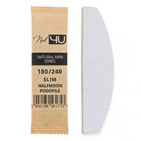 NAIL4U Pilnik do paznokci MINI Podofile ŁÓDKA SLIM HALFMOON 180/240 - 1 sztuka