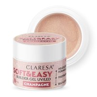 CLARESA Żel budujący do paznokci Soft&Easy CHAMPAGNE - 90g - DUŻY
