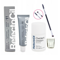 REFECTOCIL Henna żelowa GRAFITOWA 1.1 + Woda 3% w kremie + Pędzelek + Kieliszek