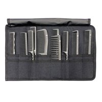 KASHO Zestaw grzebieni w etui K-22 Carbon Fiber CC-Roll Set - 10 sztuk