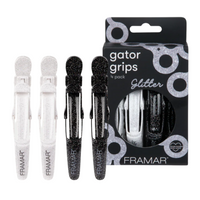 FRAMAR Klipsy do włosów GATOR GRIPS GLITTER - 4 sztuki